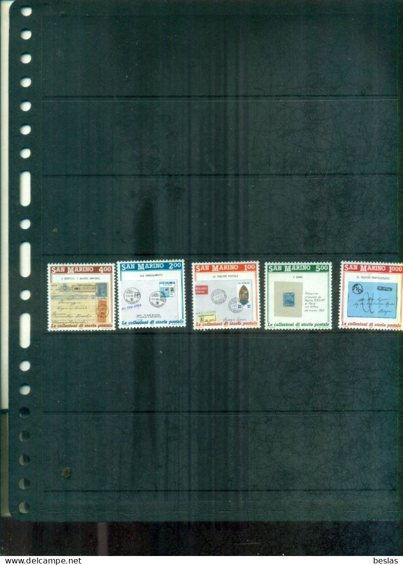 SAN MARINO  PROMOTION DE LA PHILATELIE II 5 VAL NEUFS A PARTIR DE 0.75 EUROS - Unused Stamps