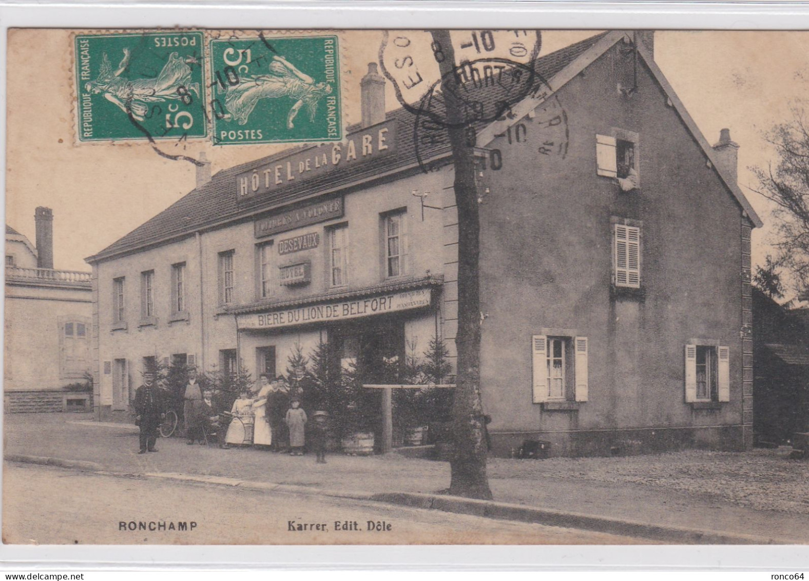 RONCHAMP, Hotel De La GARE, TRARE. - Andere & Zonder Classificatie