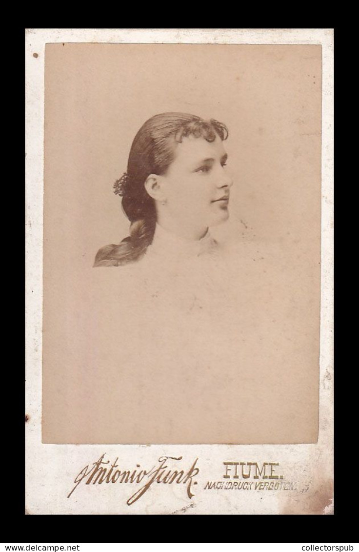 FIUME 1890. Ca. Funk : CDV Vintage Photo - Ancianas (antes De 1900)