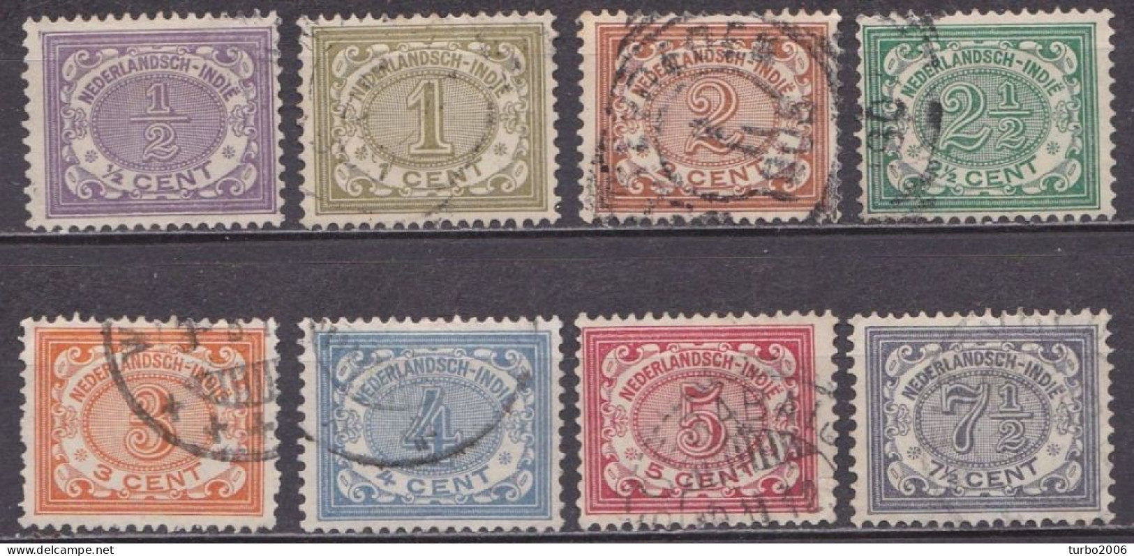 Ned. Indië: 1902-1909 Cijferserie NVPH 40 / 47 - India Holandeses