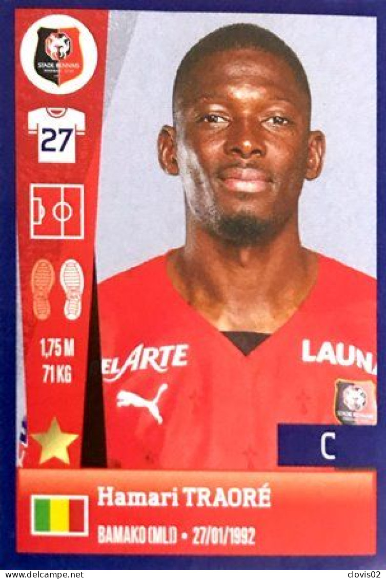 380 Hamari Traoré - Stade Rennais FC - Panini France Foot 2022-2023 Sticker Vignette - French Edition