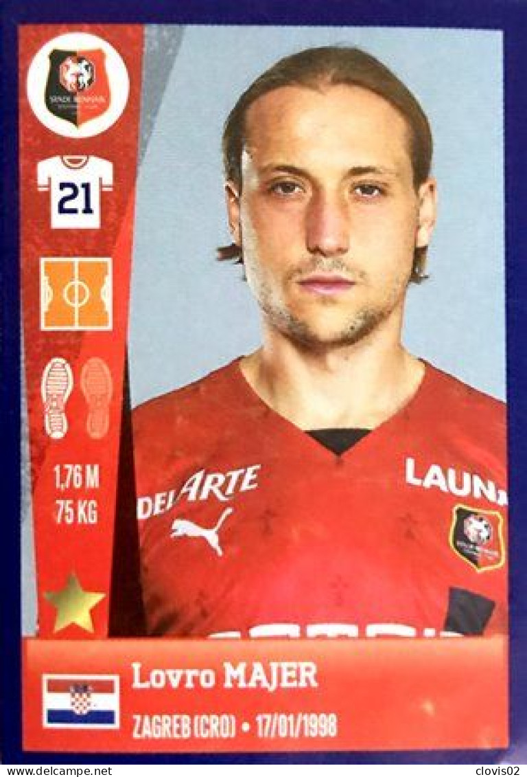 384 Lovro Majer - Stade Rennais FC - Panini France Foot 2022-2023 Sticker Vignette - Franse Uitgave