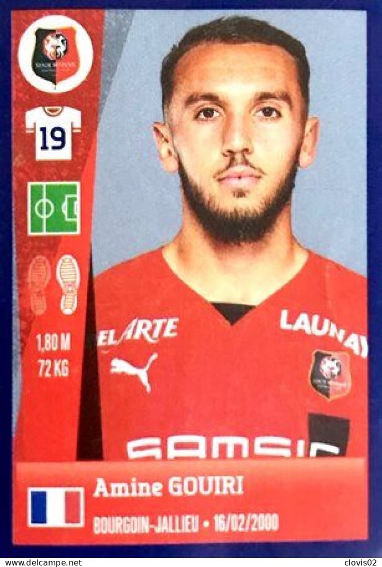 388 Amine Gouiri - Stade Rennais FC - Panini France Foot 2022-2023 Sticker Vignette - Edición Francesa