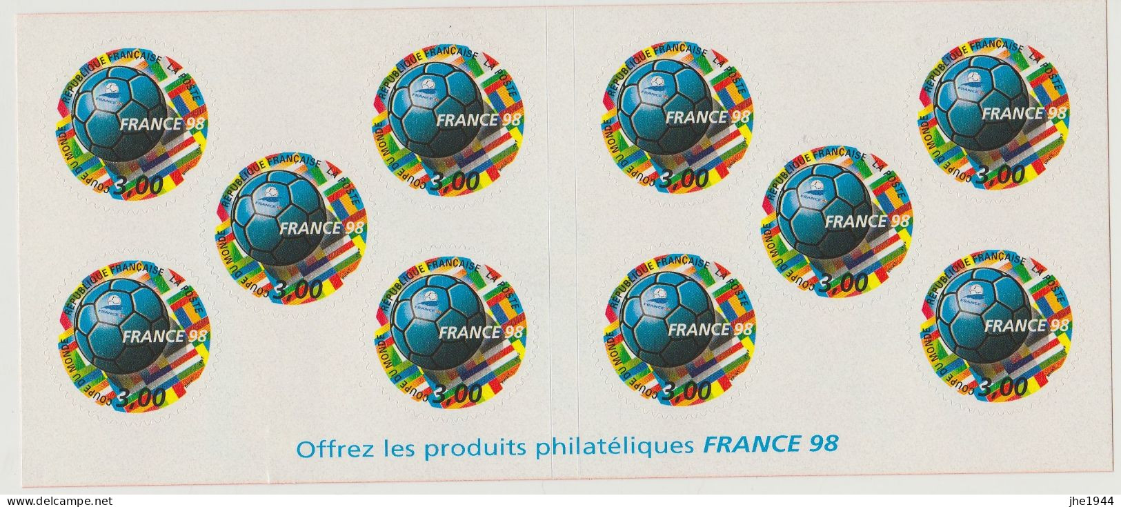 France Carnet N° BC3140 ** France 98 - Conmemorativos