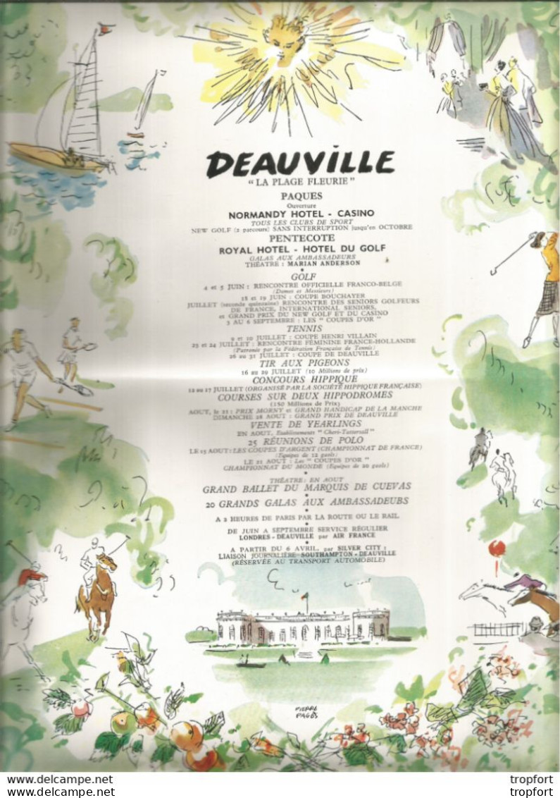 PG / Affichette PUBLICITAIRE LA BAULE / DEAUVILLE Normandy HOTEL GOLF HERMITAGE HOTEL - Pubblicitari