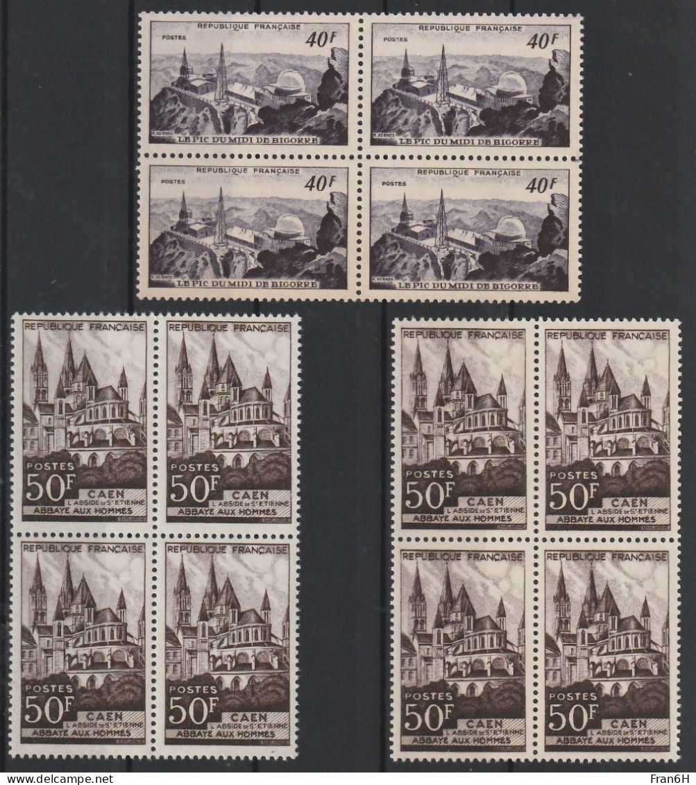 YT N° 916-917-917c  X4 - Neufs ** - MNH - Cote 80,00 € - Ongebruikt