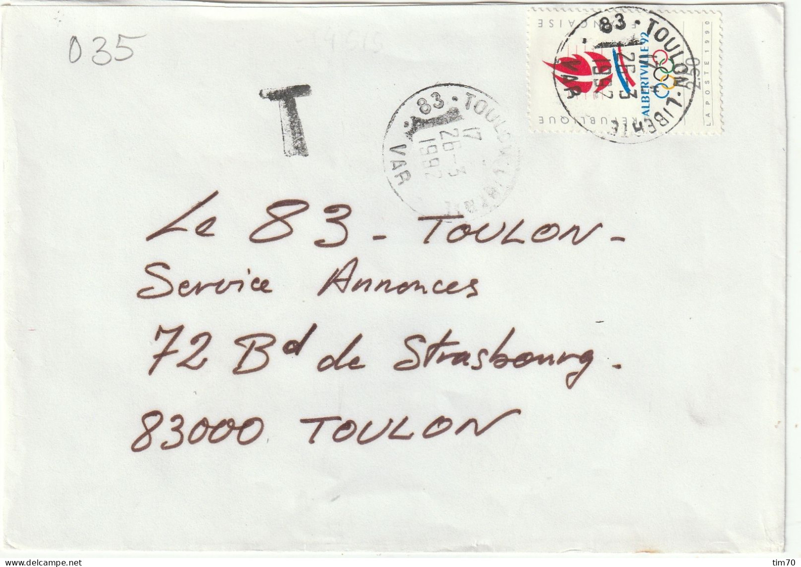 CAD   83 - TOULON  LIBERTE - VAR       / N°  2632 - Handstempel