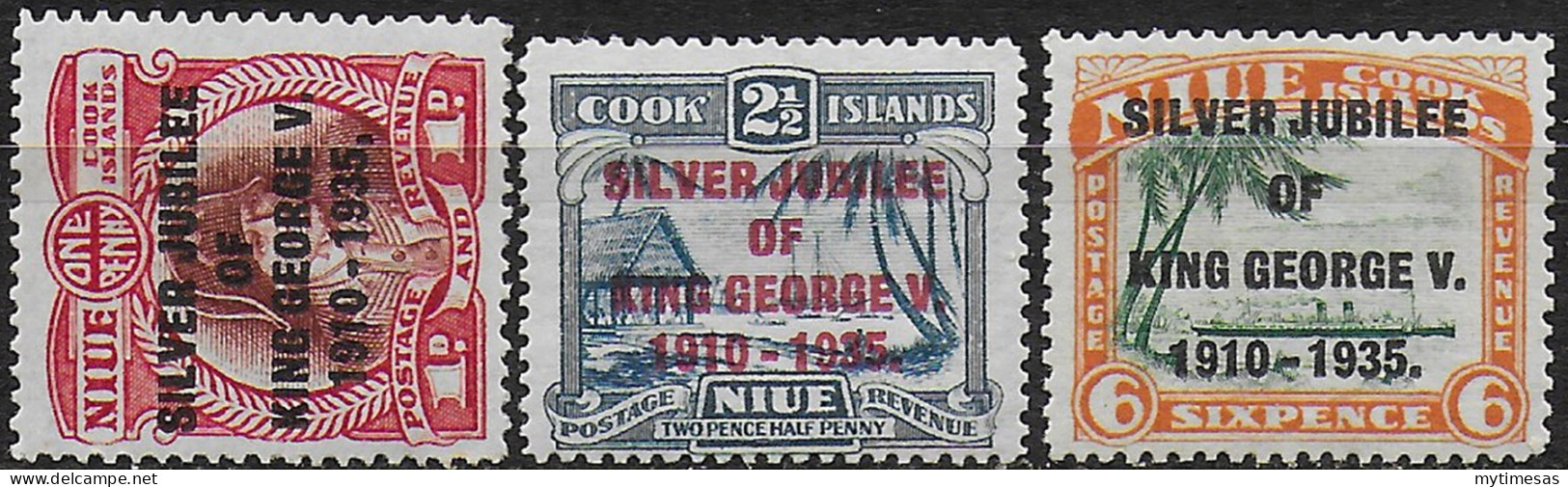 1935 Niue Silver Jubilee 3v. MNH SG N. 69/71 - Otros & Sin Clasificación