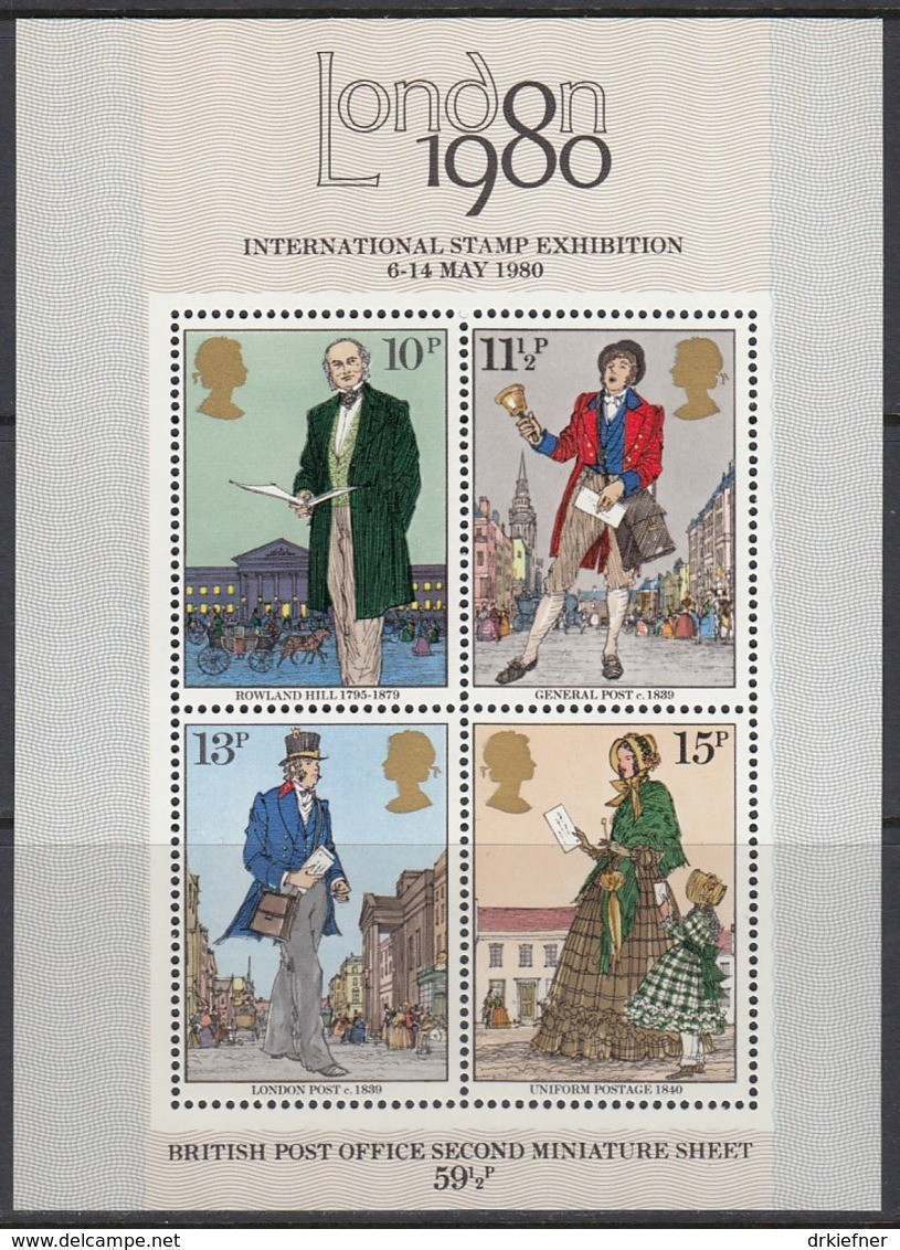 GROSSBRITANNIEN  Block 2, Postfrisch **, 100. Todestag Von Rowland Hill 1979 - Blocks & Miniature Sheets