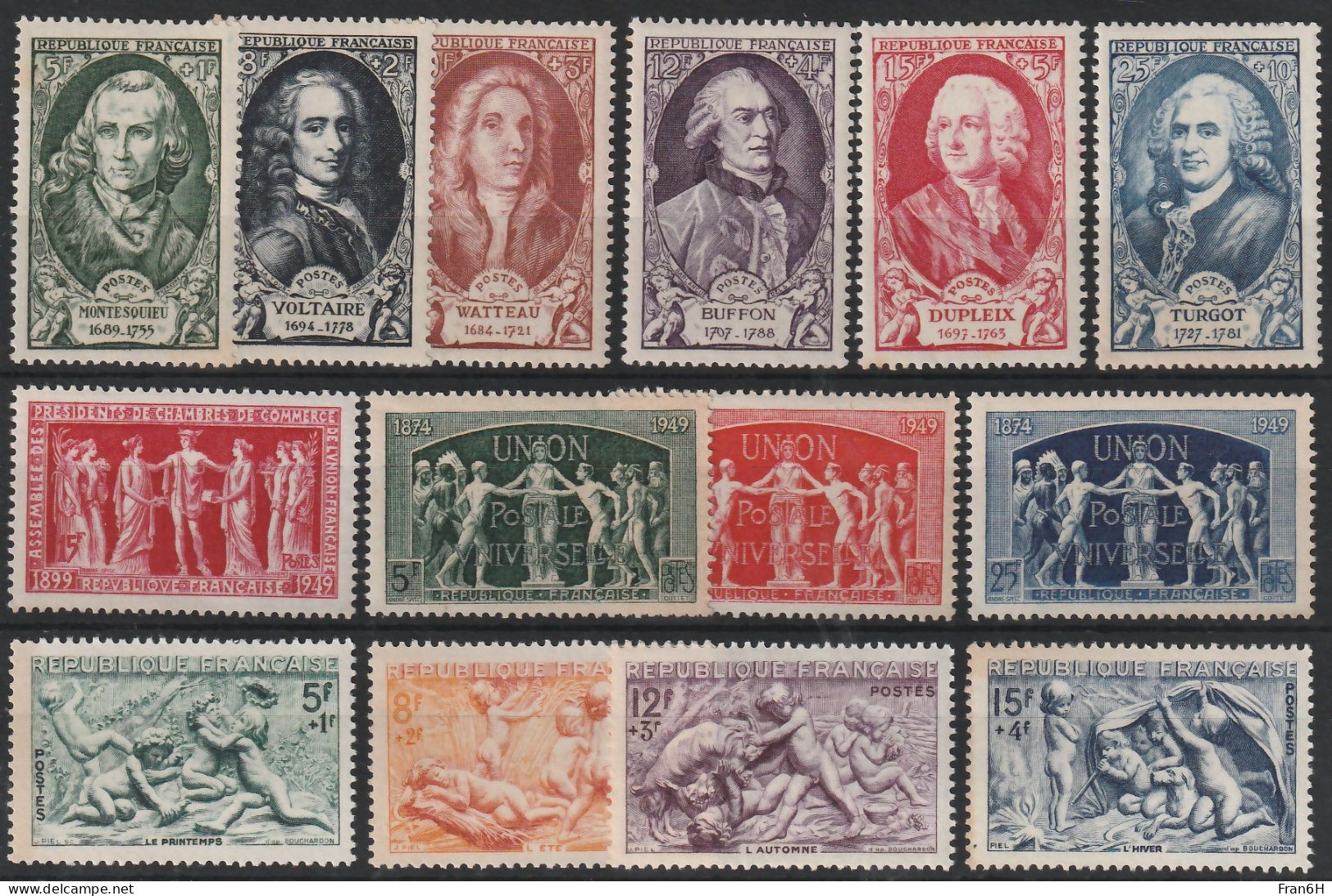 YT N° 849 à 862 - Neufs ** - MNH - Cote 46,80 € - Unused Stamps