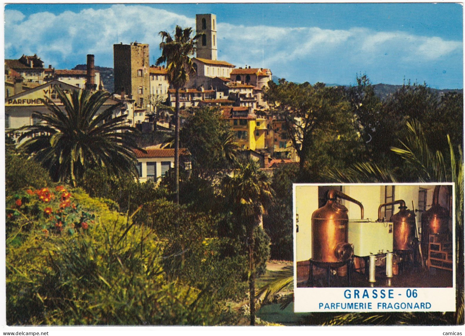 4 Cartes : PARFUMERIE FRAGONARD . à Grasse: Distillation ,Alambic ,EZE:Laboratoire ,Jasmin  Et Rose - Sonstige & Ohne Zuordnung