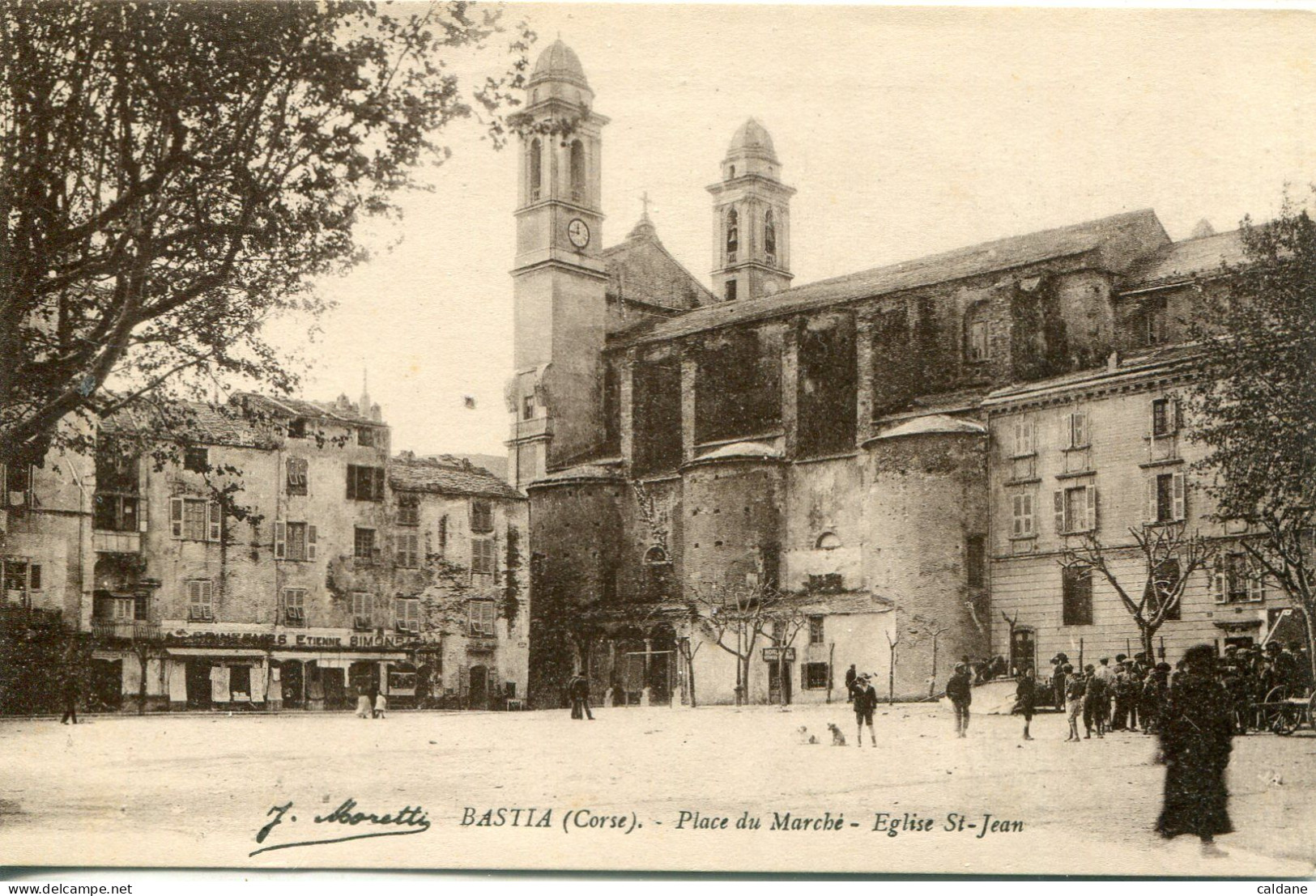 2B-CORSE  -BASTIA - Place. Du. Marché - Eglise St-Jean - Bastia