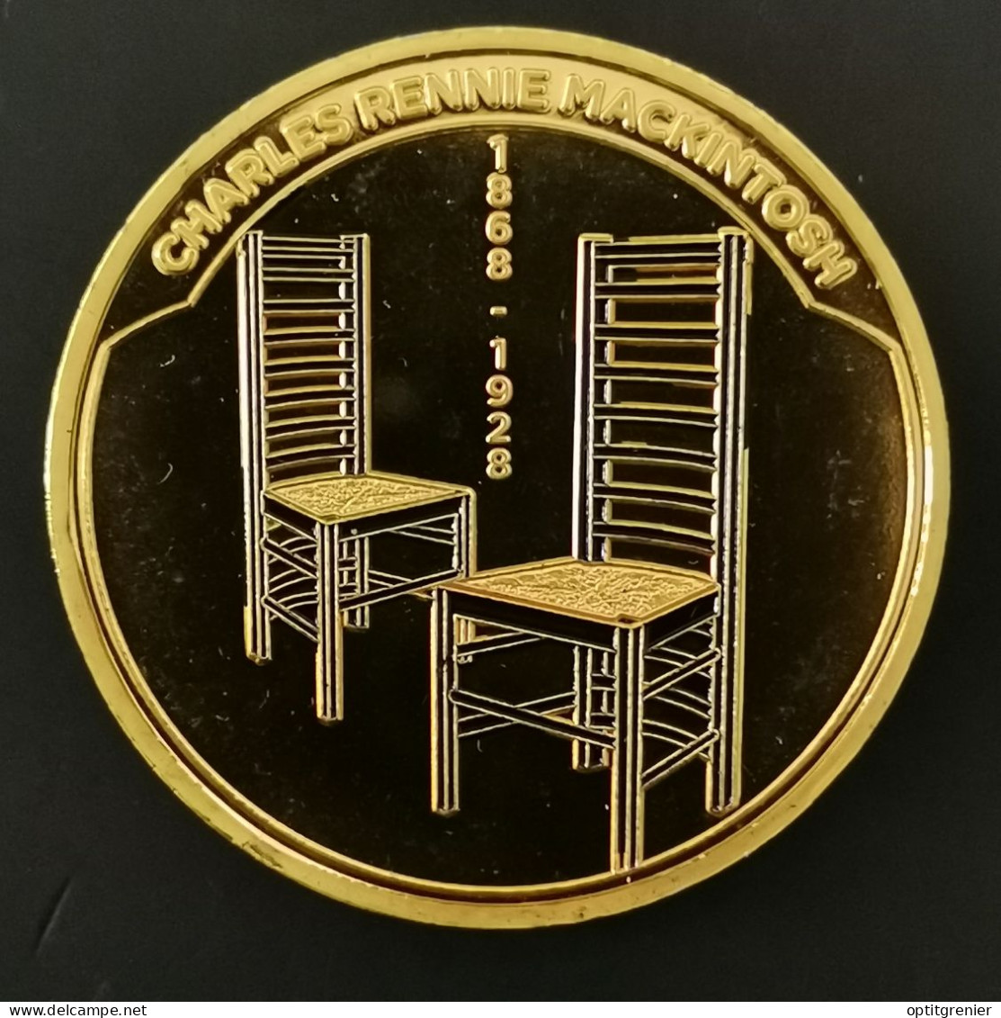 JETON TOURISTIQUE 40mm CHARLES RENNIE MACKINTOSH ECOSSE / SCOTLAND TOKEN - Otros & Sin Clasificación