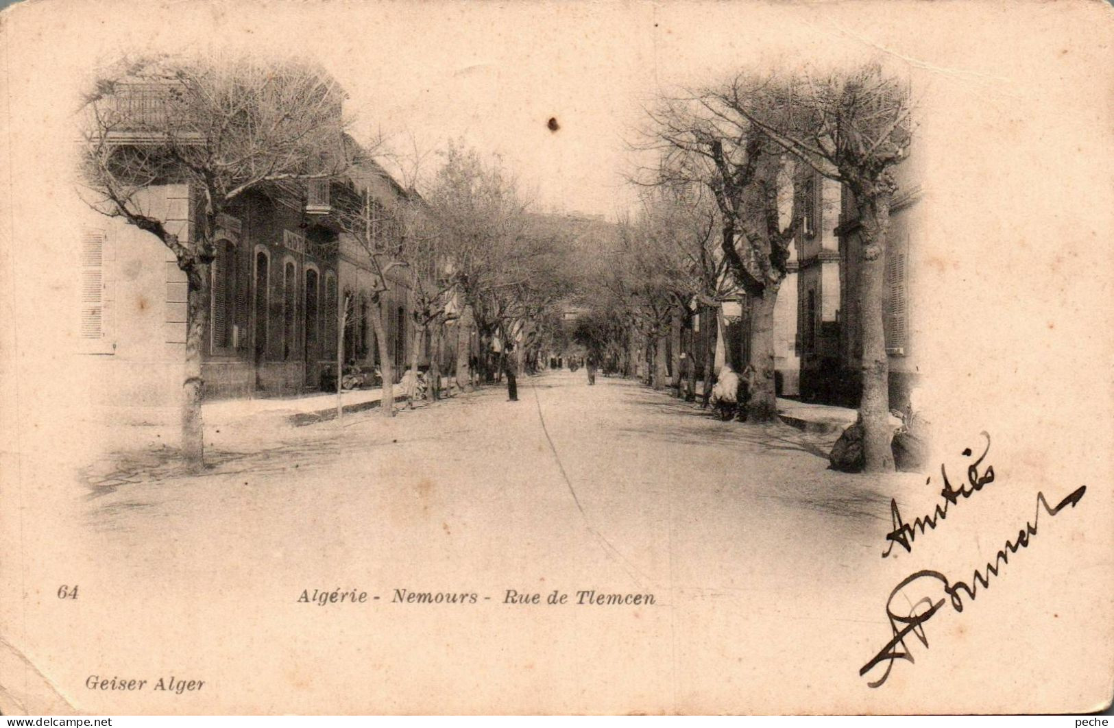 N°1273 W -cpa Nemours -rue De Tlemcen- - Andere & Zonder Classificatie