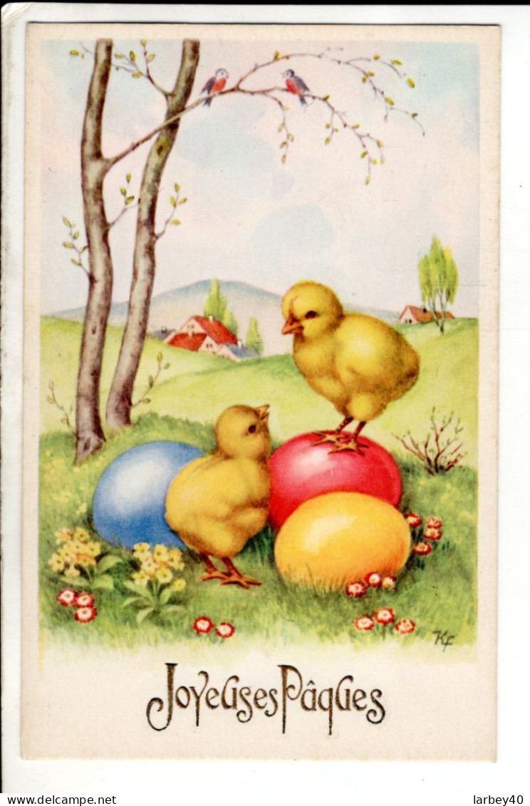 9 Cpa Paques Poussins - Ostern