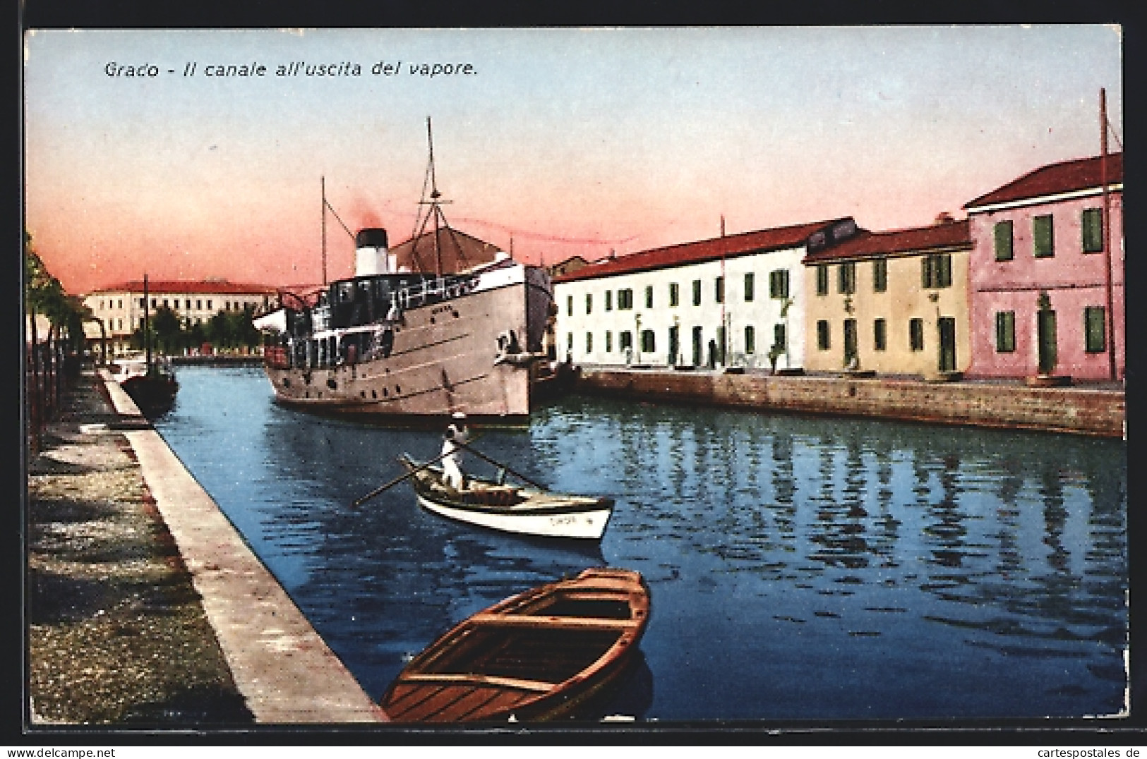 Cartolina Grado, Il Canale All`uscita Del Vapore  - Andere & Zonder Classificatie