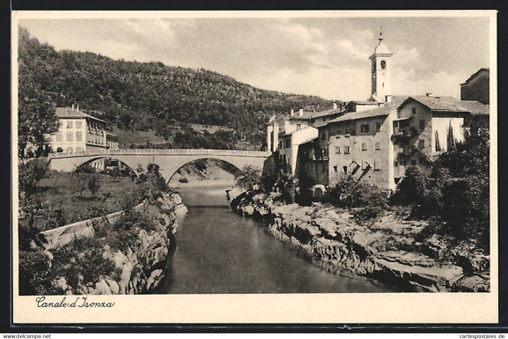 AK Canale D`Isonzo, Panorama Con La Chiesa  - Slovénie