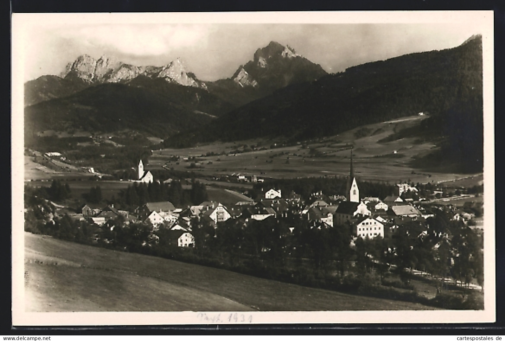 Cartolina Monguelfo /Val Pusteria, Gesamtansicht Mit Bergspitzen  - Autres & Non Classés