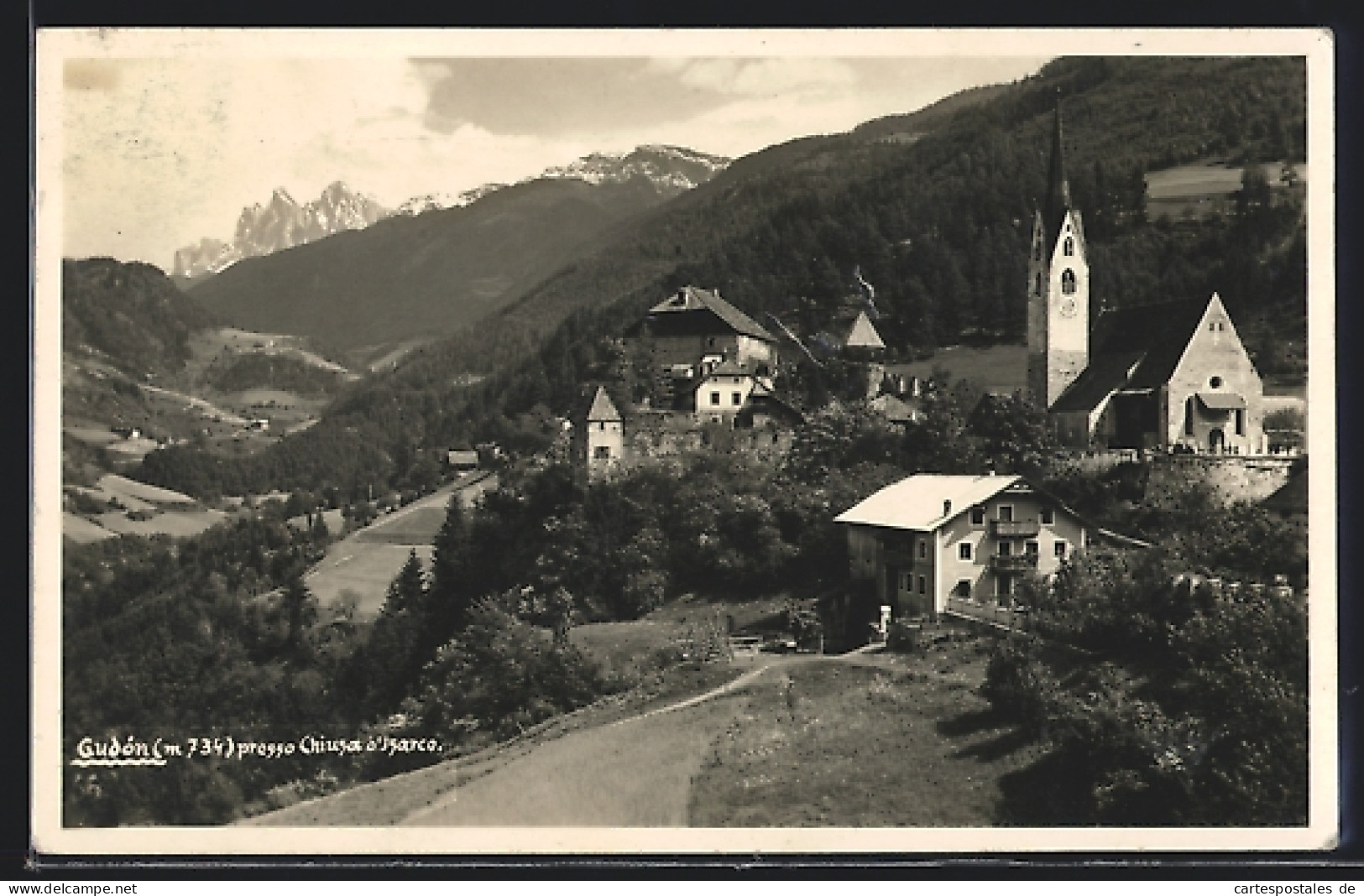 Cartolina Gudon, Panorama Presso Chiusa D`Isarco  - Autres & Non Classés