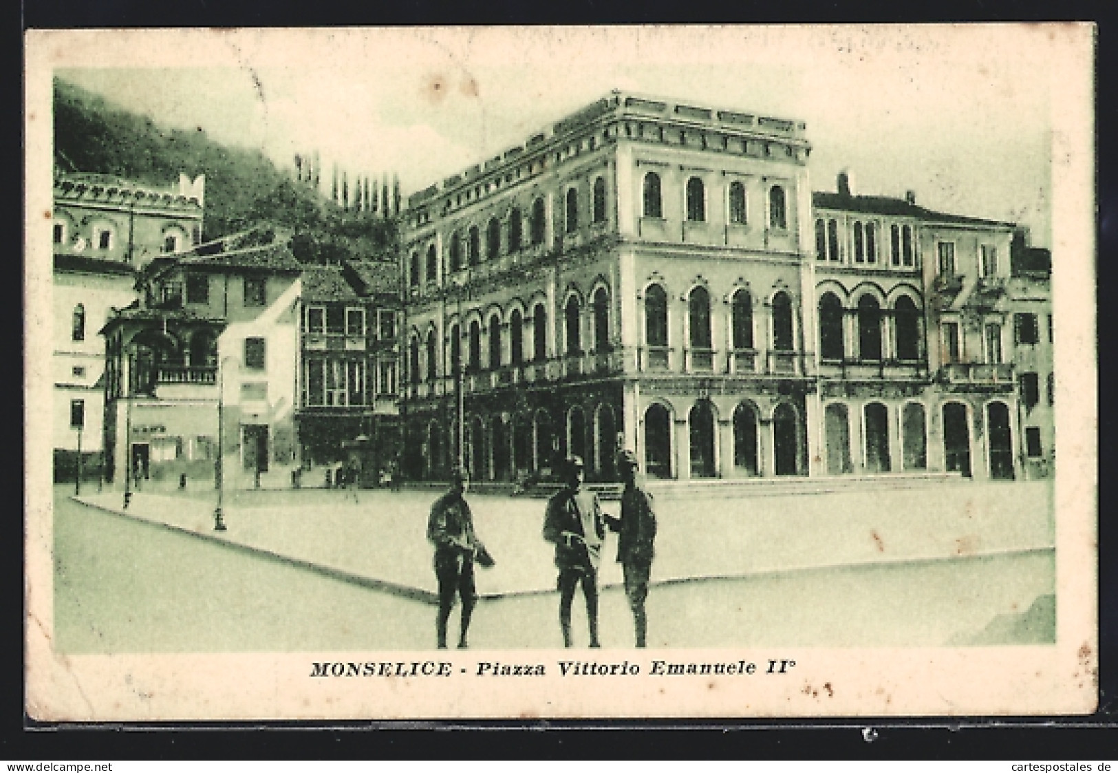 Cartolina Monselice, Piazza Vittorio Emanuele  - Sonstige & Ohne Zuordnung