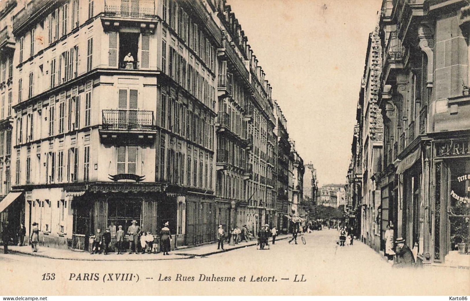 Paris 18ème * Les Rues Duhesme Et Letort * Commerces Magasins - Arrondissement: 18