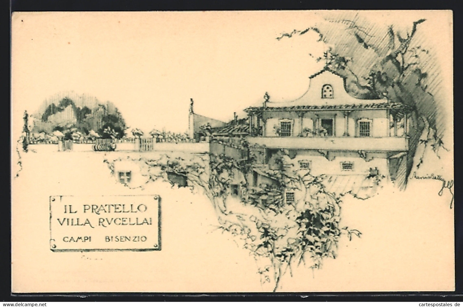 Cartolina Campi Bisenzio, Il Pratello Villa Rucellai  - Sonstige & Ohne Zuordnung