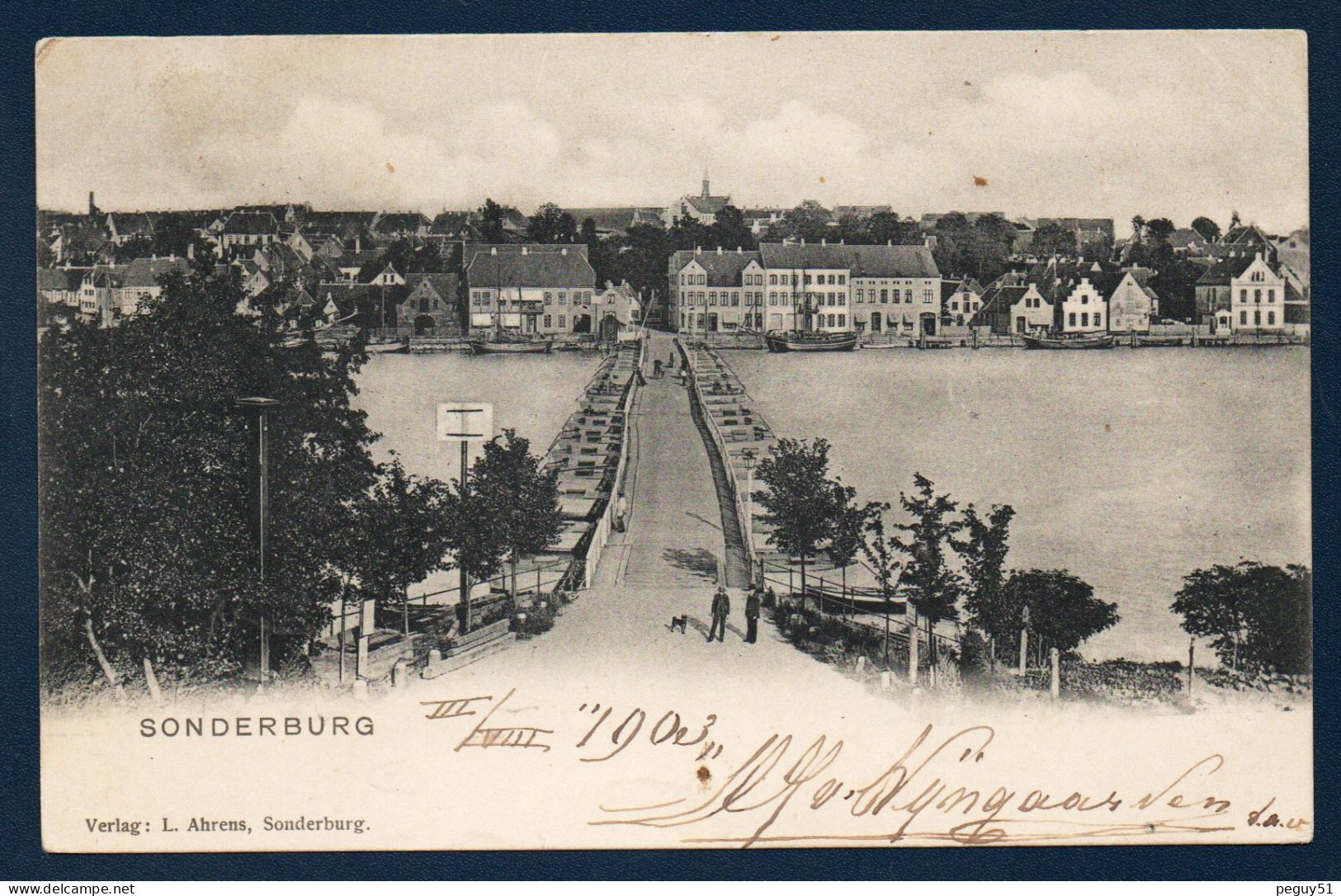 Danemark. Sonderborg ( Sud Jutland). Pont Entre L'île D'Als Et Le Continent. Panorama Avec L'église Sainte-Marie. 1903 - Danemark