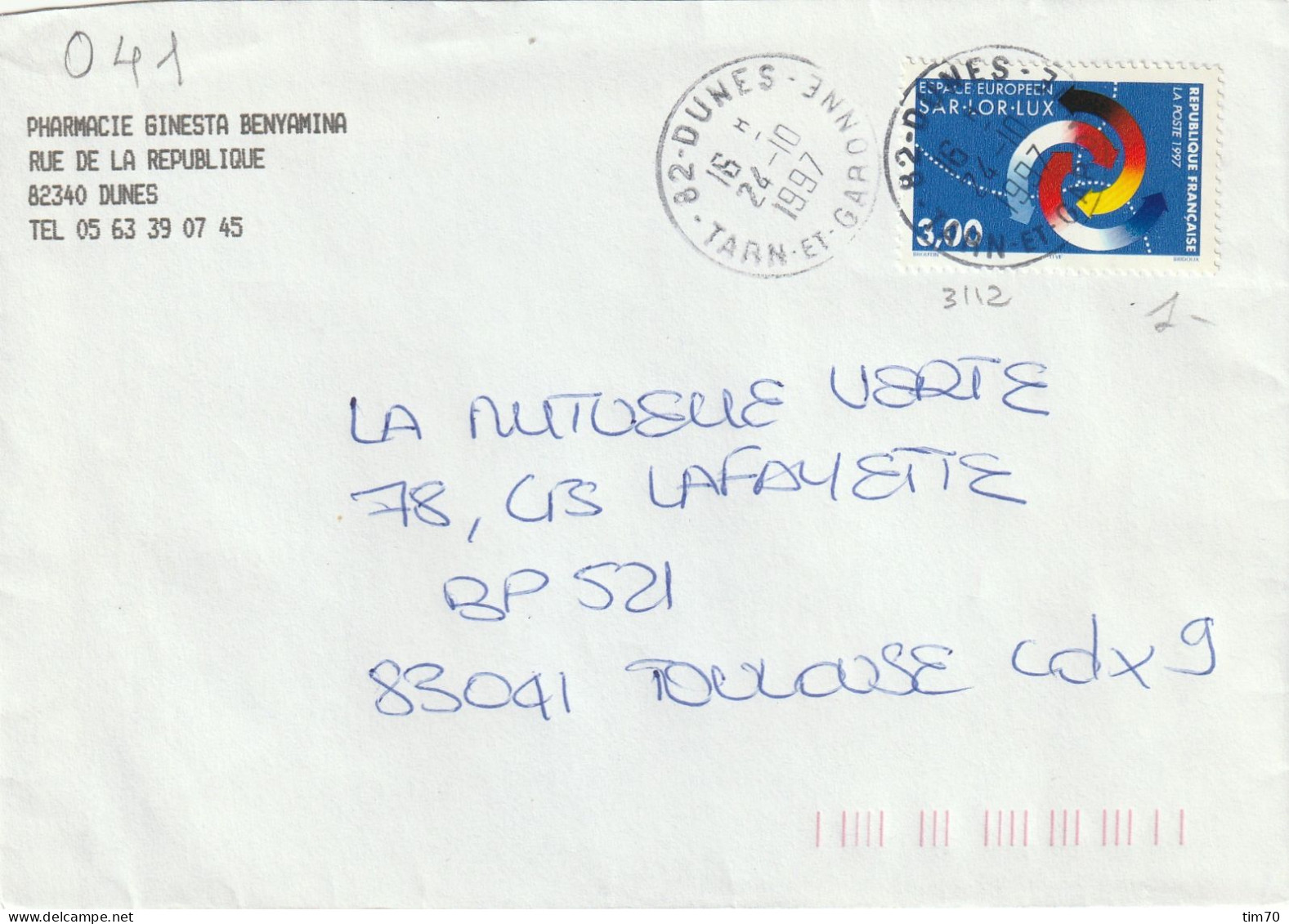 CAD   62  DUNES         / N°  3112 - Manual Postmarks
