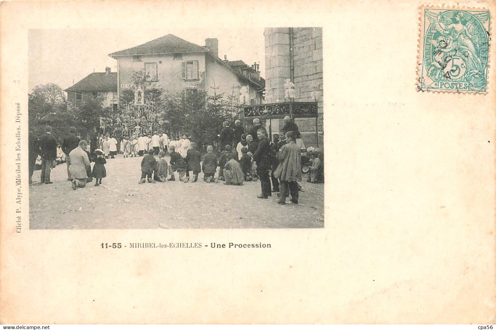 MIRIBEL Les ÉCHELLES - Une PROCESSION - P. Alype - Carte Précurseur - Cliché Vers 1902 - Other & Unclassified