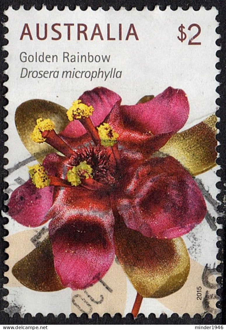 AUSTRALIA 2015 QEII $2.00 Multicoloured, Wildflowers-Golden Rainbow Flower FU - Usados