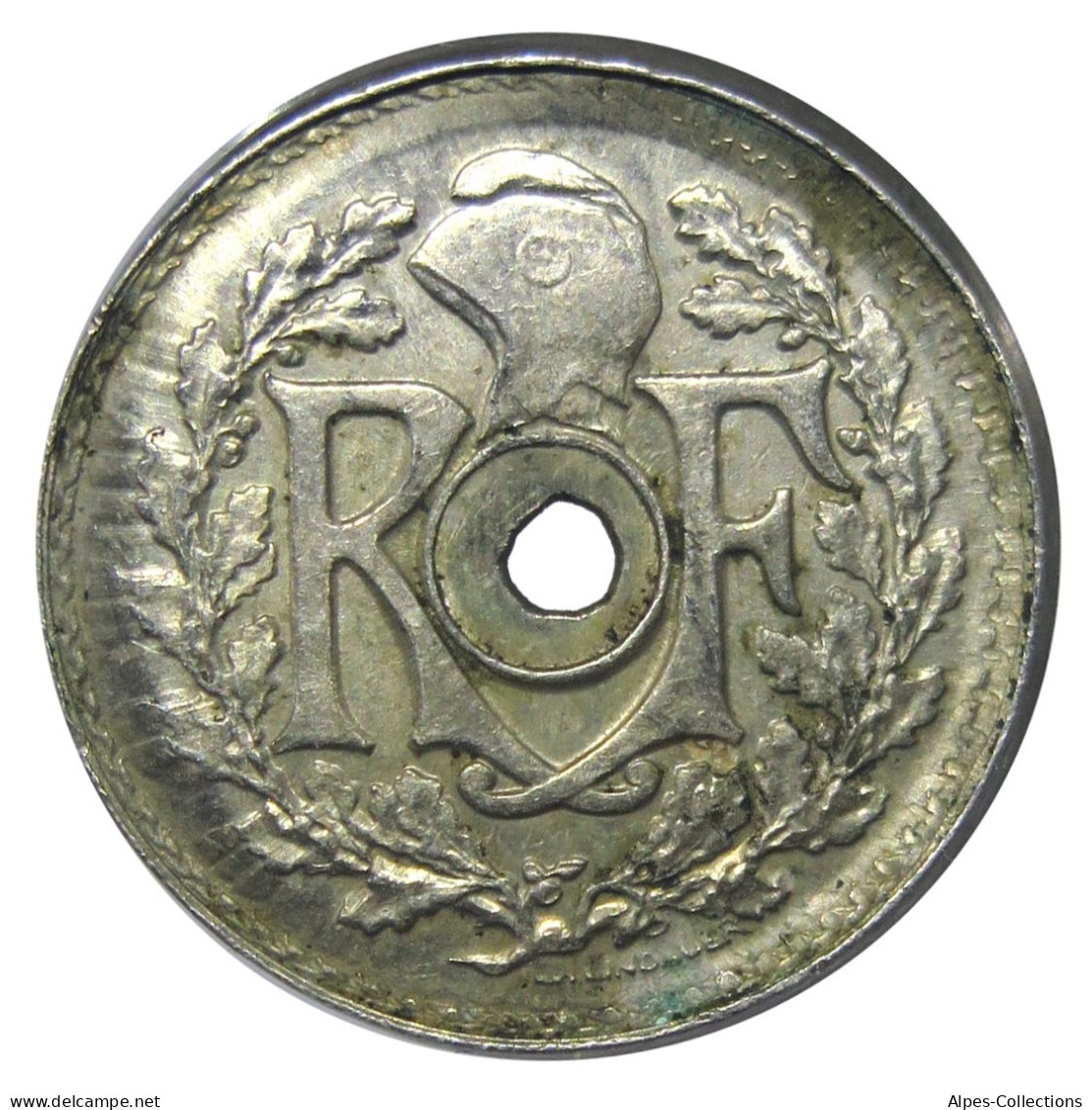 F12215.1 - FRANCE - 5 Centimes Lindauer - 1932 - Frappe Décentrée En Casquette - Abarten Und Kuriositäten