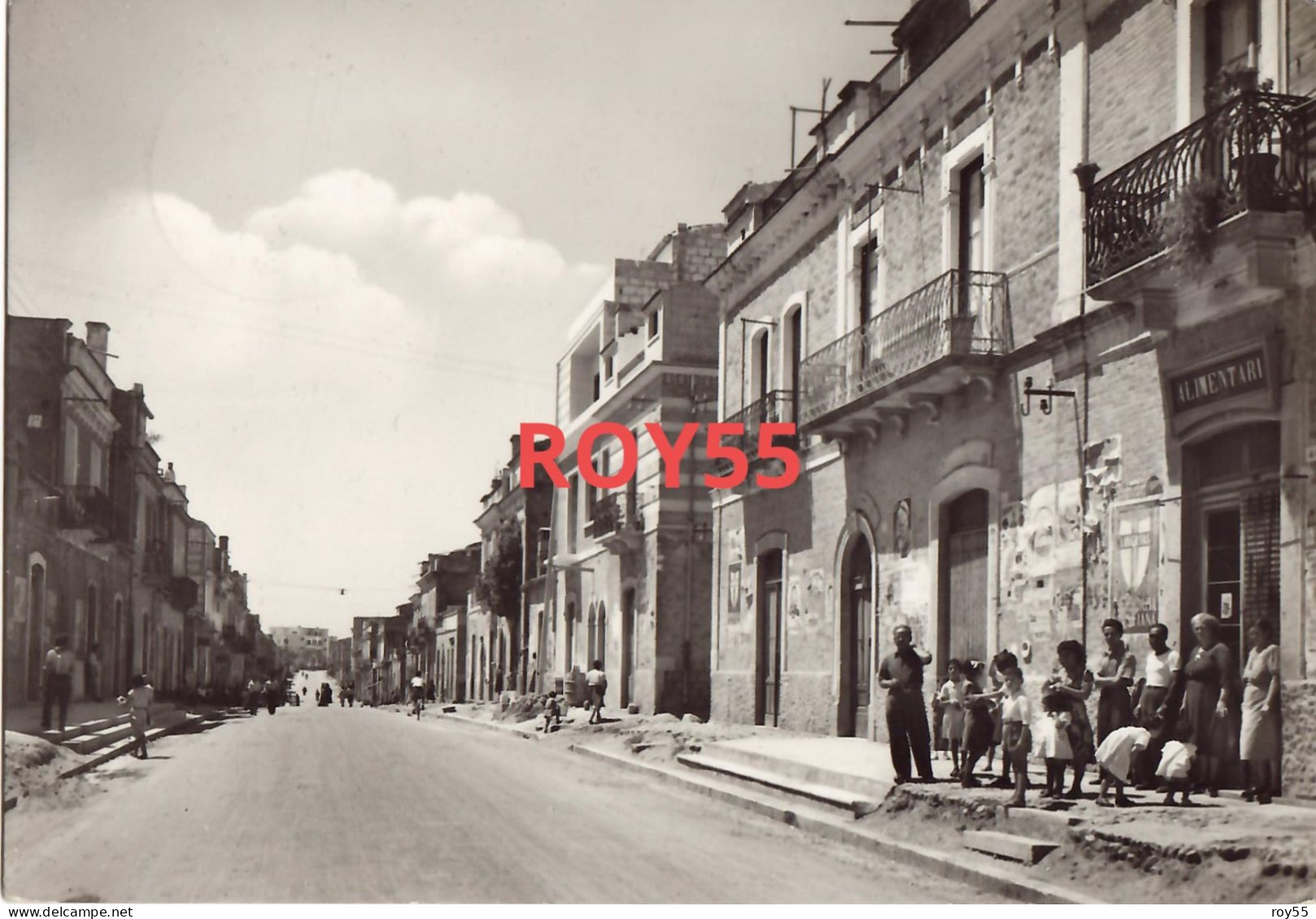 Basilicata-potenza-lavello Corso Giustino Fortunato Veduta Animata Panoramica Del Corso Anni 50 - Autres & Non Classés