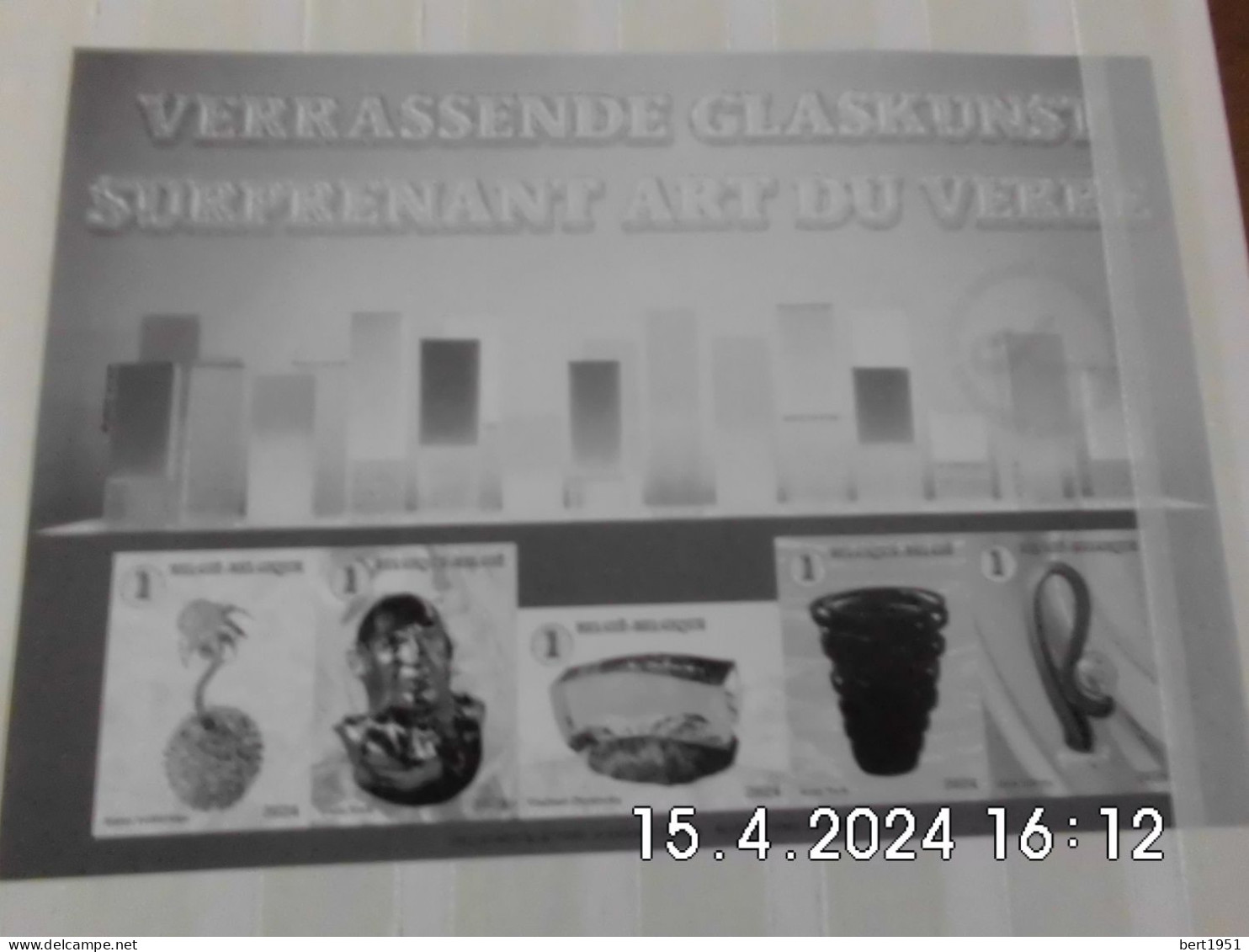 Verrassende Glaskunst-suprenant Art Du Verre  Zwart/wit Velletje-feuillet N/B - Ongebruikt