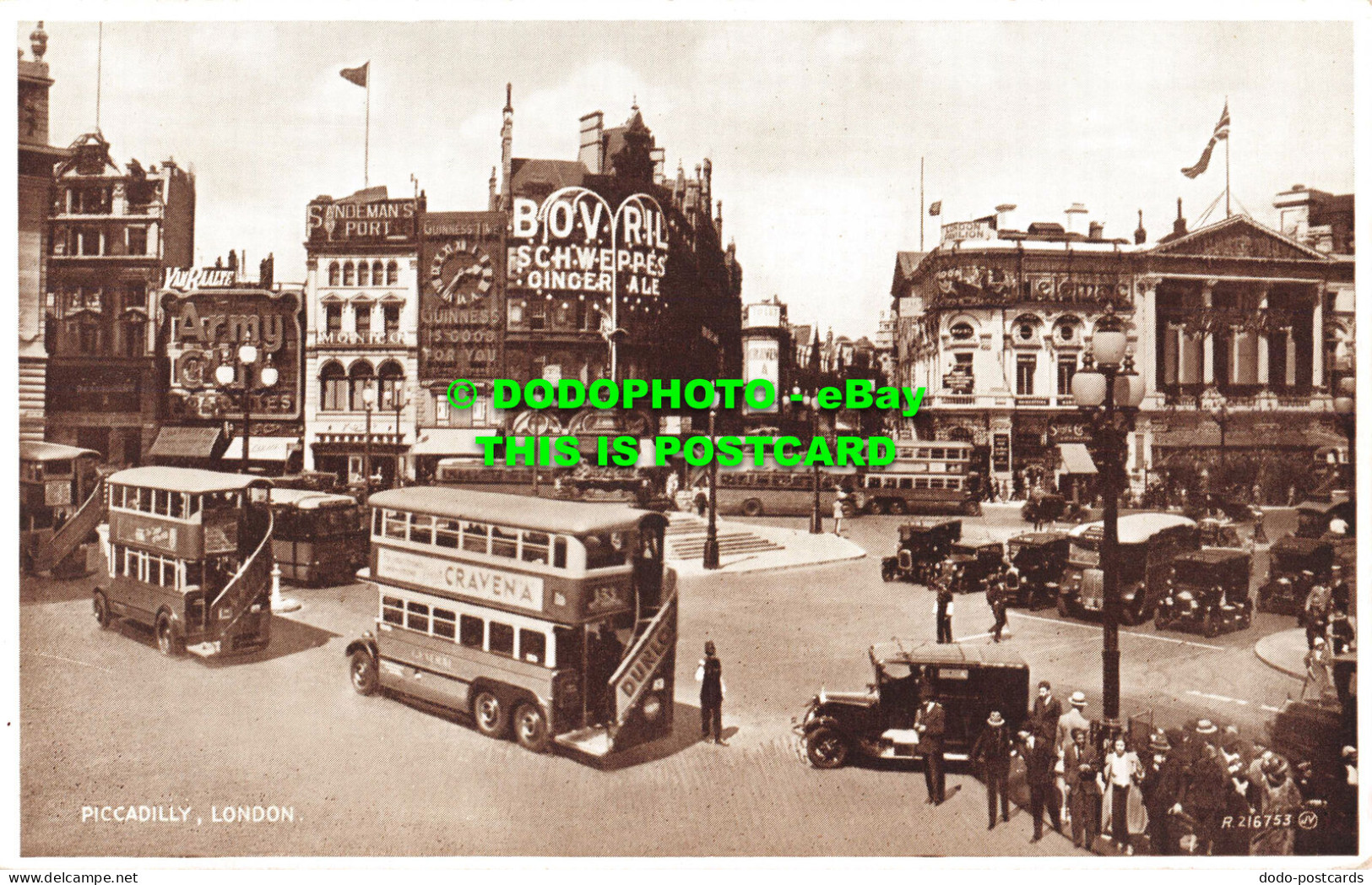 R547926 London. Piccadilly. Valentine. Photo Brown - Andere & Zonder Classificatie