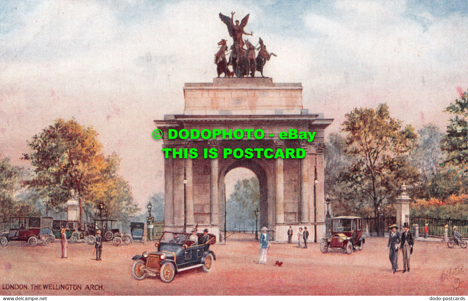 R547933 London. Hyde Park Corner. The Wellington Statue And Arch. Tuck. Oilette. - Andere & Zonder Classificatie