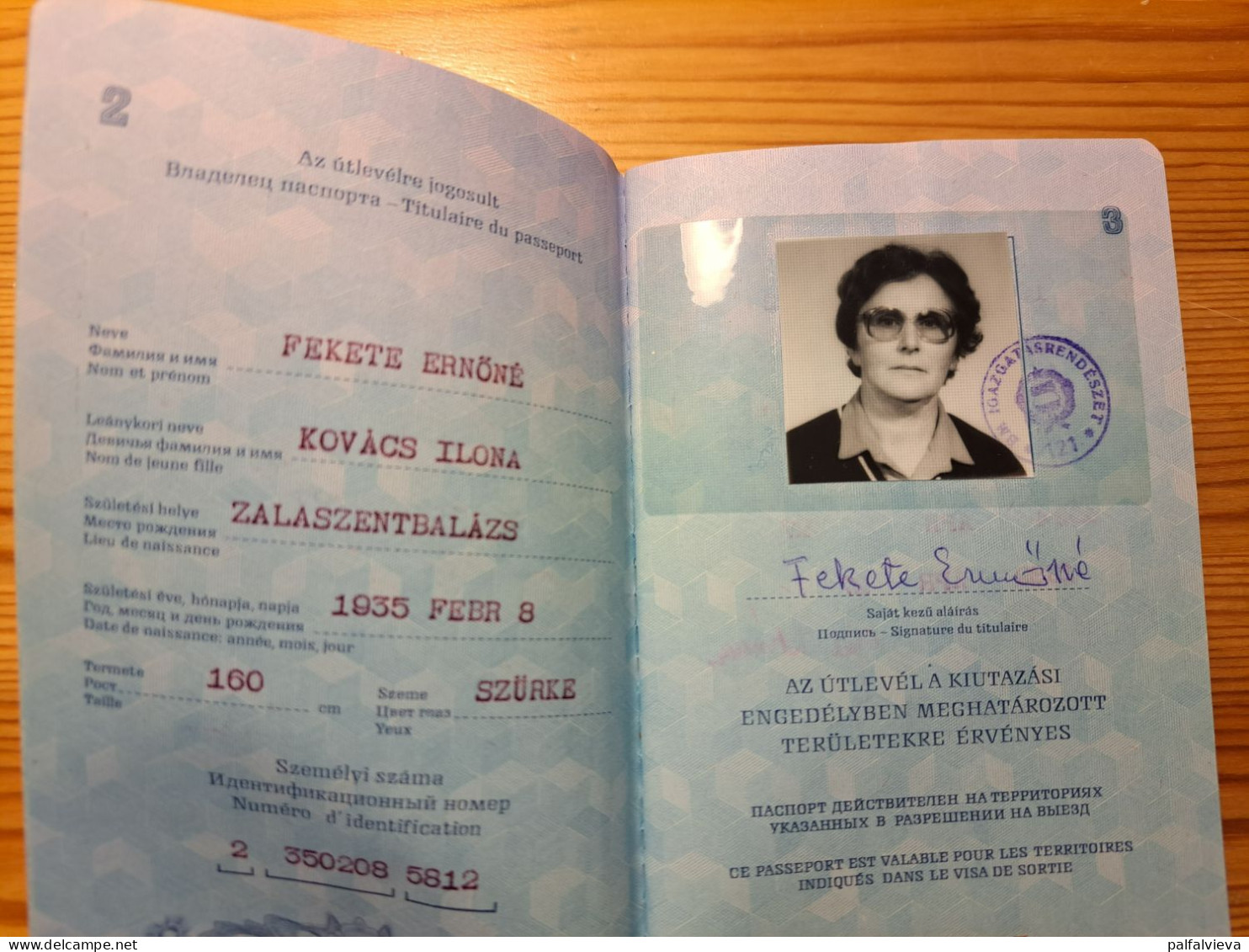 Passport 1989. - Hungary - Historische Dokumente
