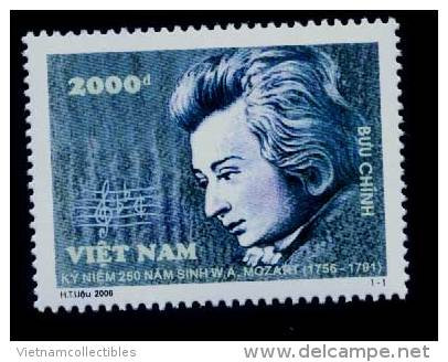 Vietnam Viet Nam MNH Perf Withdrawn Stamp 2006 : 250th Birth Anniversary Of Mozart / Music (Ms946) - Viêt-Nam