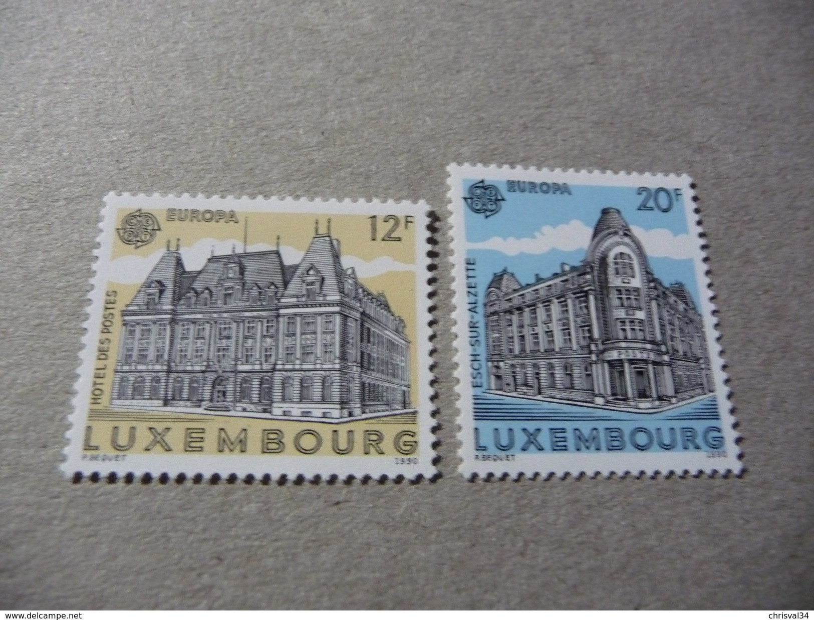 TIMBRES   LUXEMBOURG    EUROPA   1990    N 1193 / 1194   COTE  7,00  EUROS   NEUFS  LUXE** - 1990