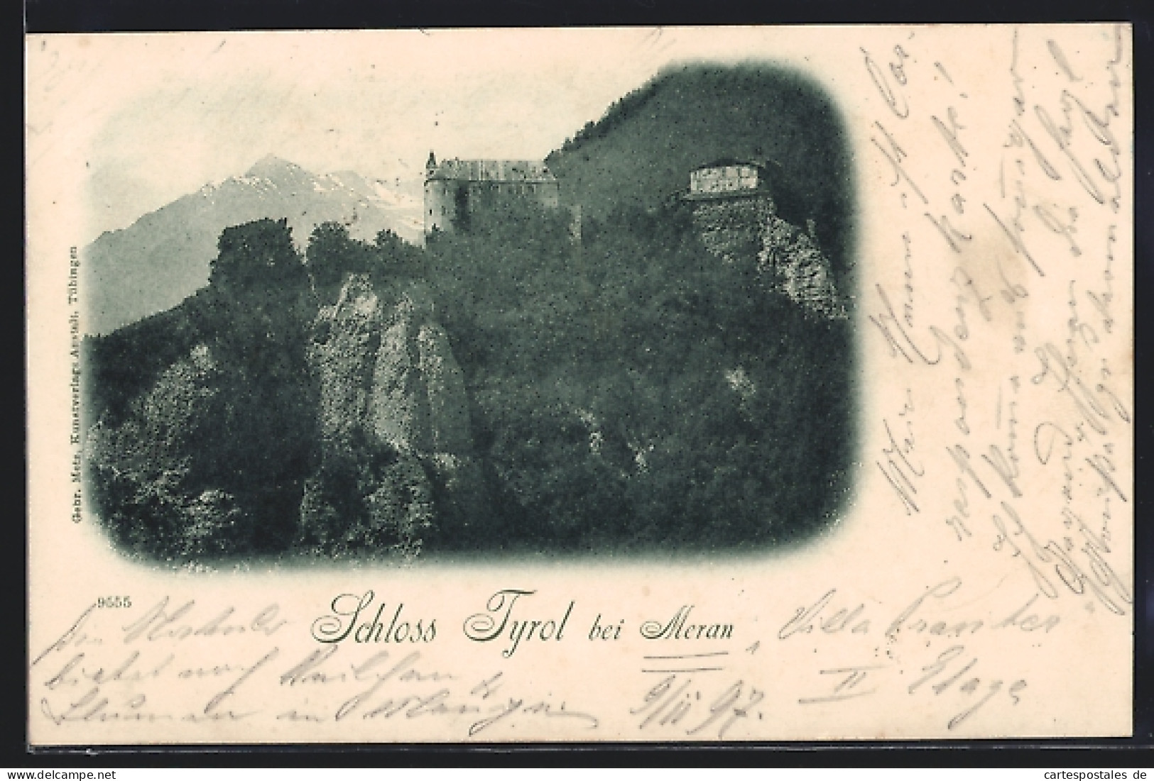 Cartolina Meran, Blick Auf Das Schloss Tyrol  - Sonstige & Ohne Zuordnung