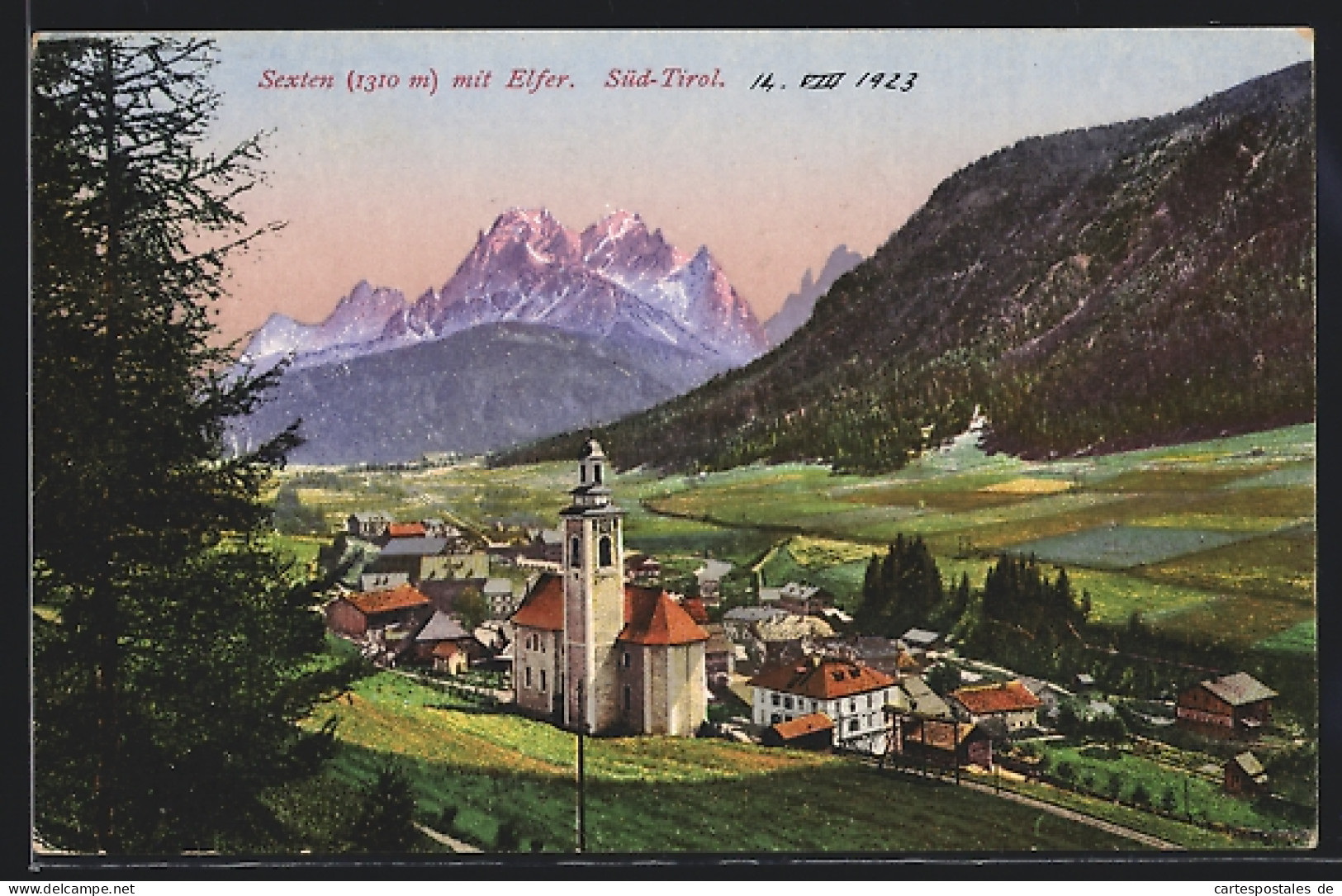 Cartolina Sexten /Süd-Tirol, Ortsansicht Mit Elfer  - Sonstige & Ohne Zuordnung