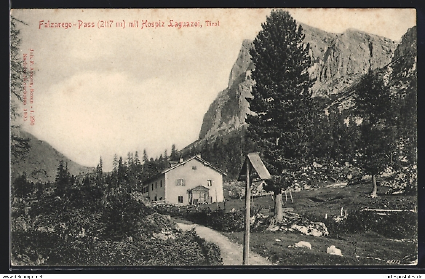 Cartolina Falzarego-Pass, Blick Zum Hospiz Laguazoi  - Other & Unclassified