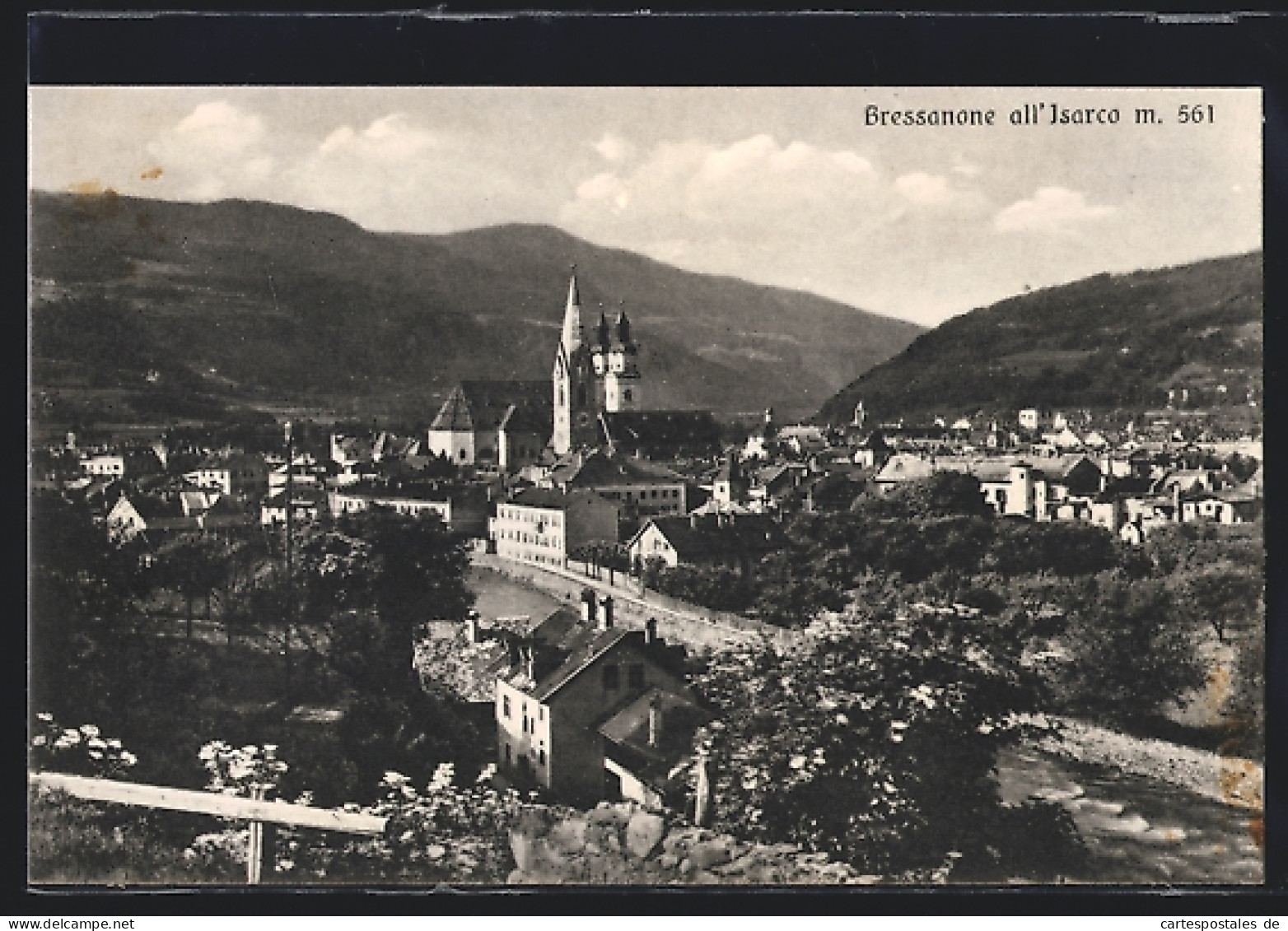 Cartolina Bressanone, Ortsansicht Mit Flusspartie  - Sonstige & Ohne Zuordnung