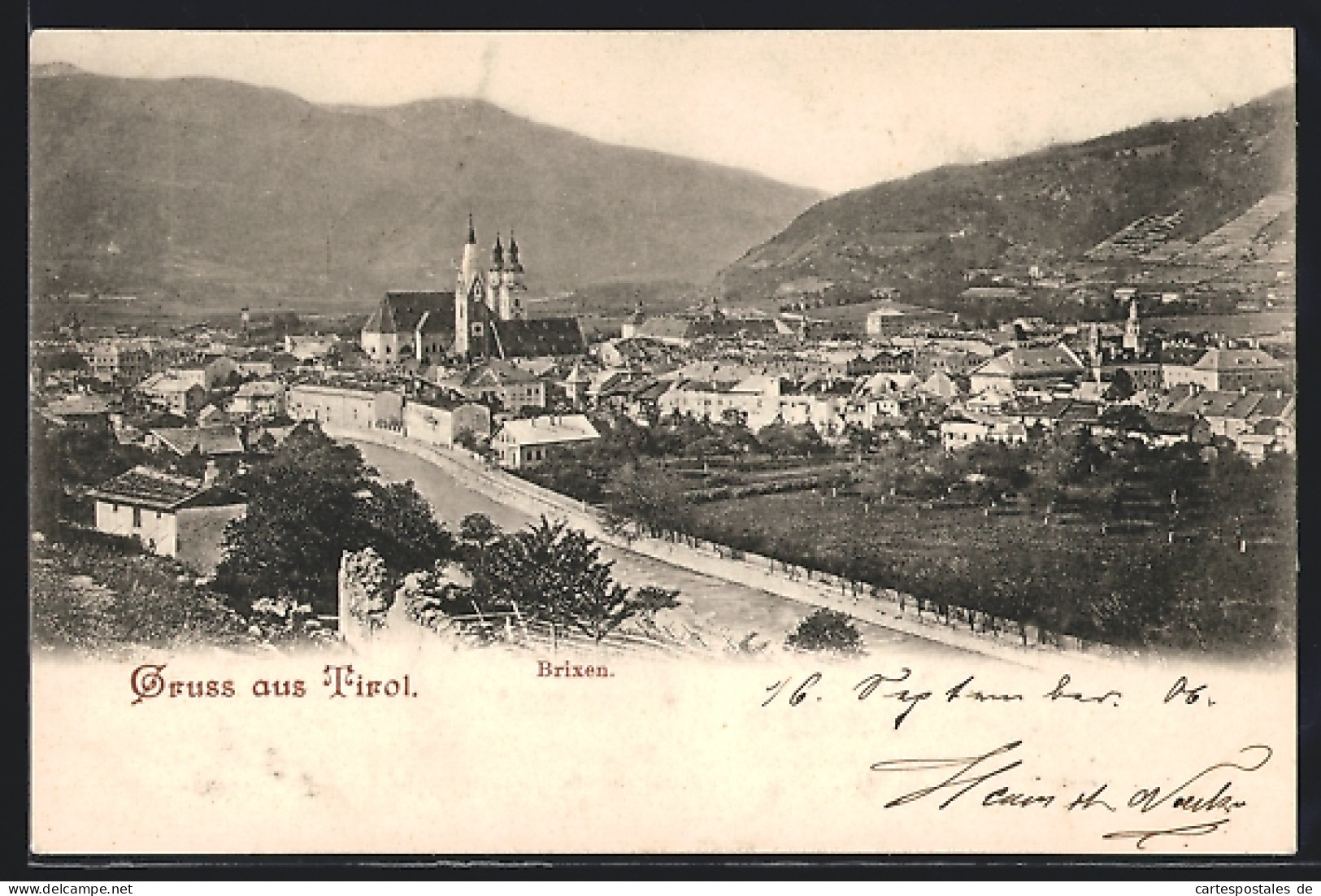 Cartolina Brixen /Tirol, Ortsansicht Aus Der Vogelschau  - Autres & Non Classés