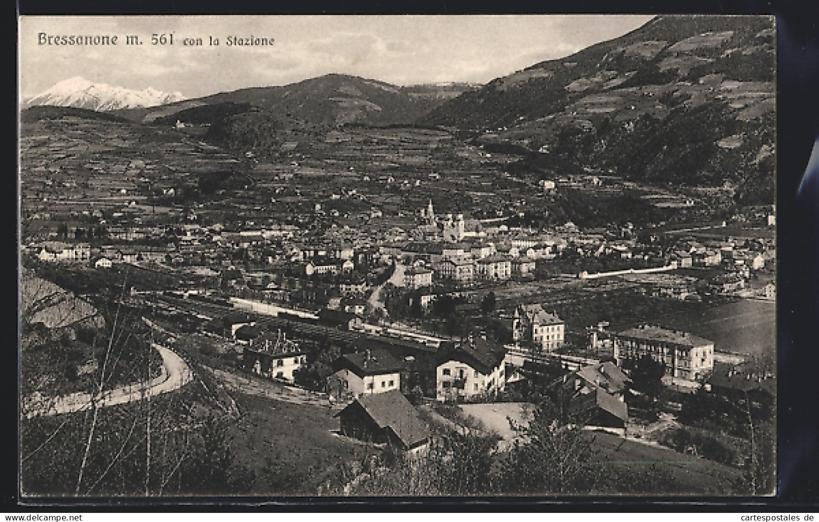 Cartolina Bressanone, Con La Stazione  - Autres & Non Classés