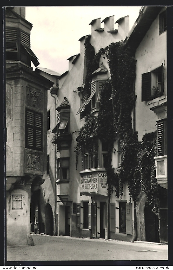 Cartolina Klausen, Strassenpartie Mit Caffè-Ristorante Nussbaumer  - Andere & Zonder Classificatie