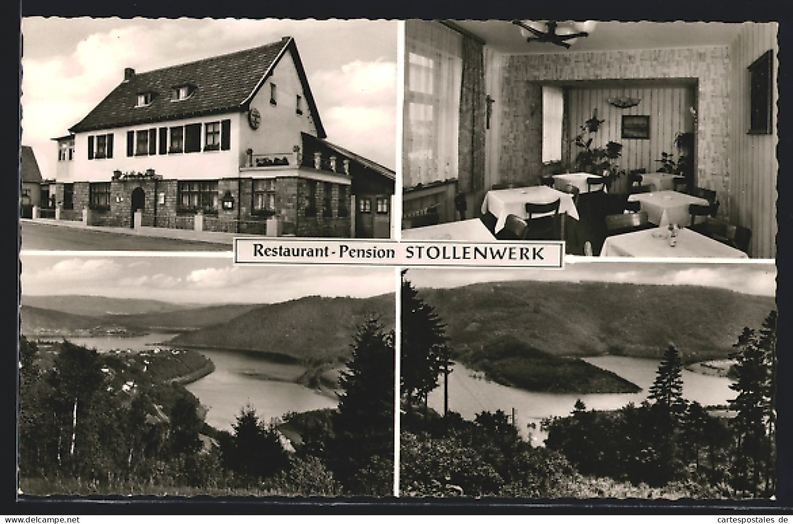 AK Steckenborn /Eifel, Restaurant-Pension Stollenwerk, Ortsansicht  - Autres & Non Classés