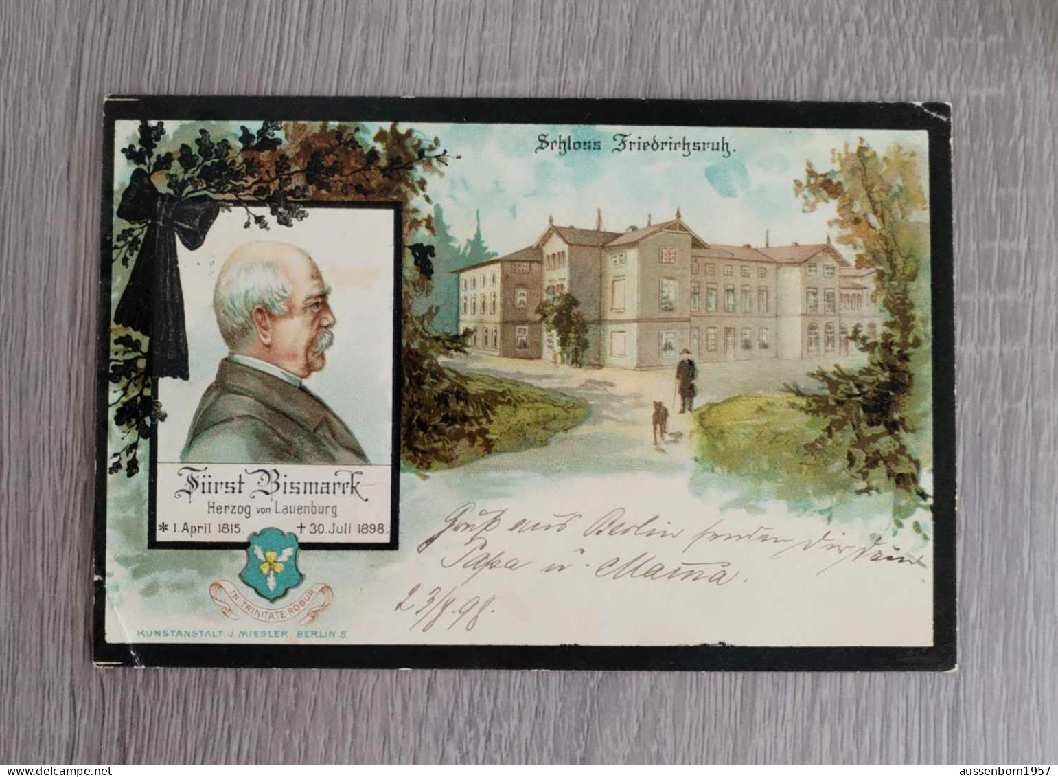 Fürst Otto Von Bismarck Und Schloss Friedrichsruh 23/08/1898 - Personnages