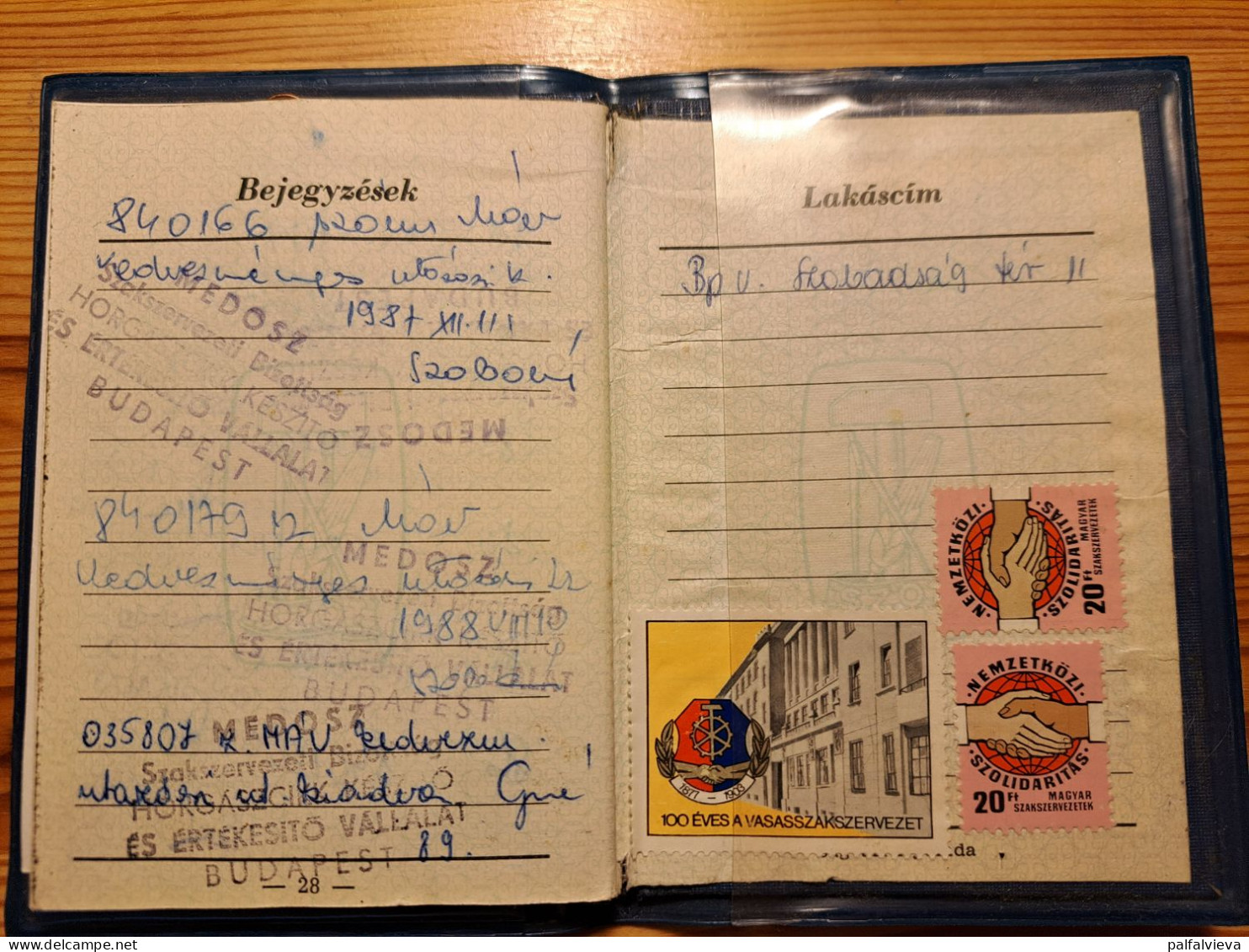 Workers Union Membership Book - Hungary - Documenti Storici