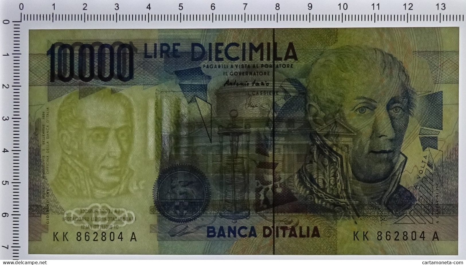 10000 LIRE BANCA D'ITALIA ALESSANDRO VOLTA LETTERA K 19/08/1998 FDS-/FDS - Sonstige & Ohne Zuordnung