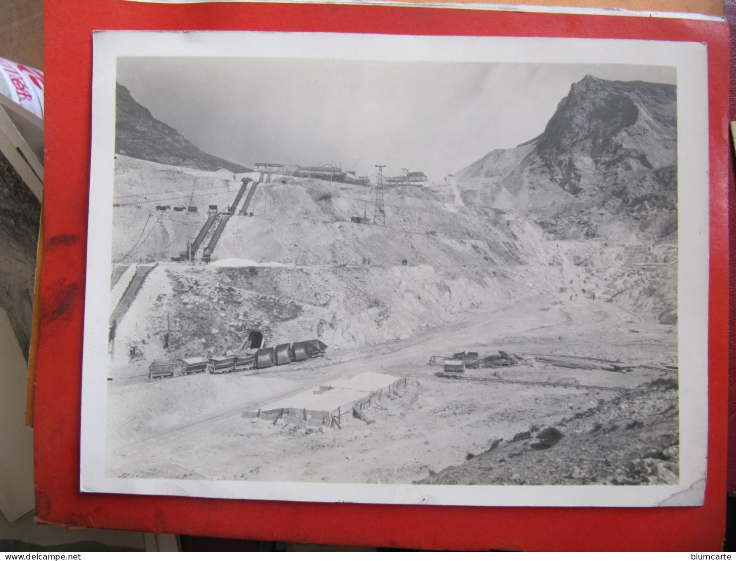 PHOTO - CARRIERES TALC DE LUZENAC -  1929 - Format : 24 X 18 Cm - Lugares